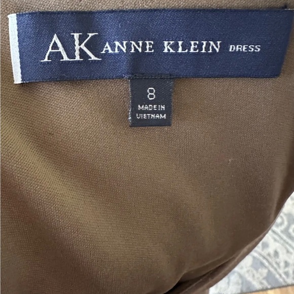 Anne Klein Woman's Wool Knit Short Sleeve Midi Dress Sz 8 Espresso - Picture 7 of 9